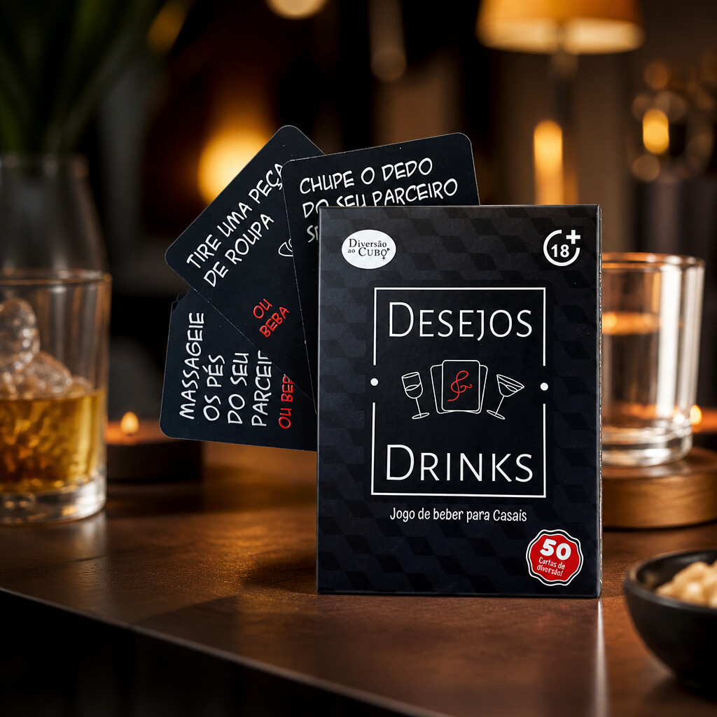 Desejos e Drinks Jogo de Cartas Diversão ao Cubo