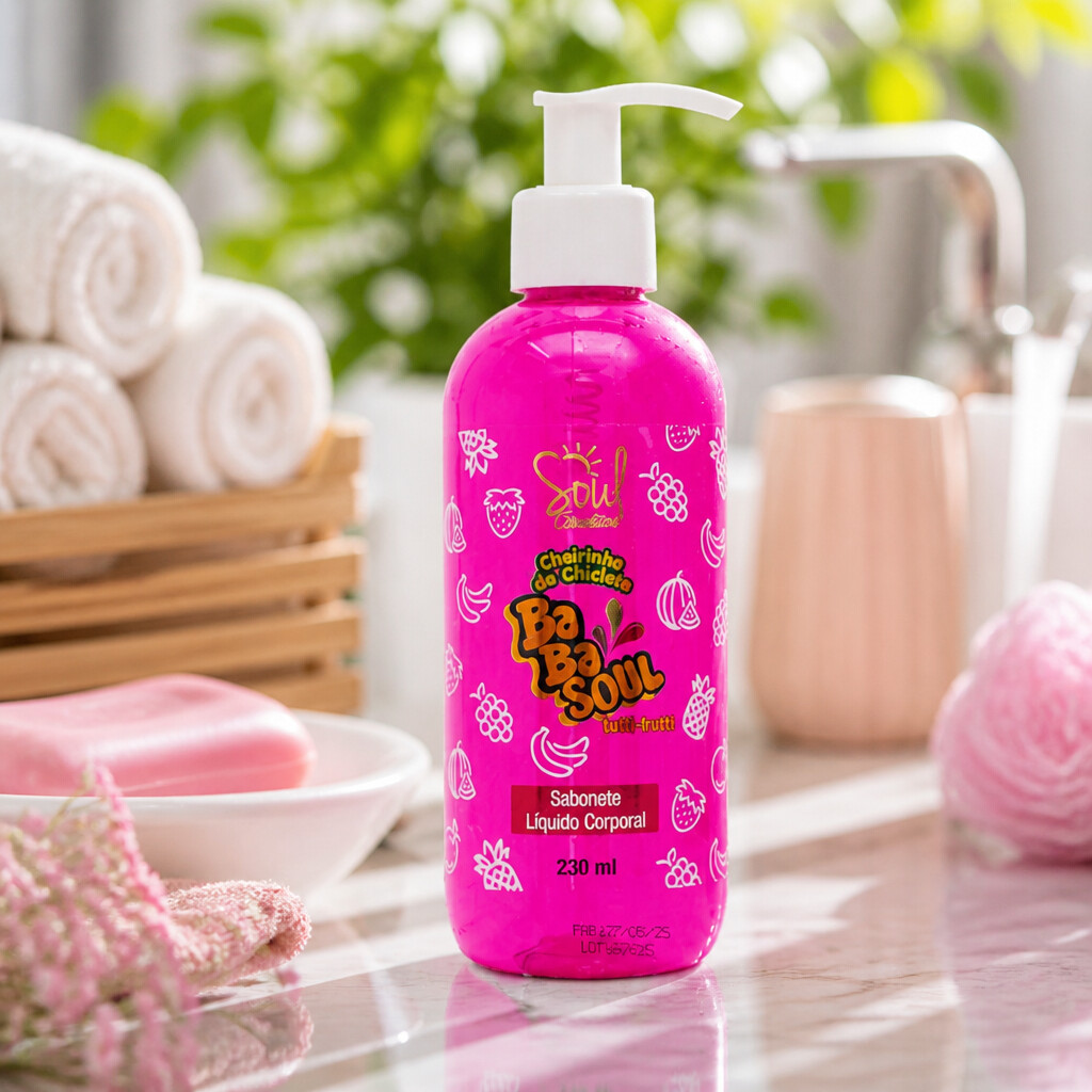 Sabonete Líquido Corporal 230ml Babasoul Uva Soul
