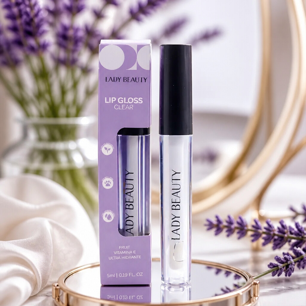 Lip Gloss Clear Fruit 5ml Lady Beauty