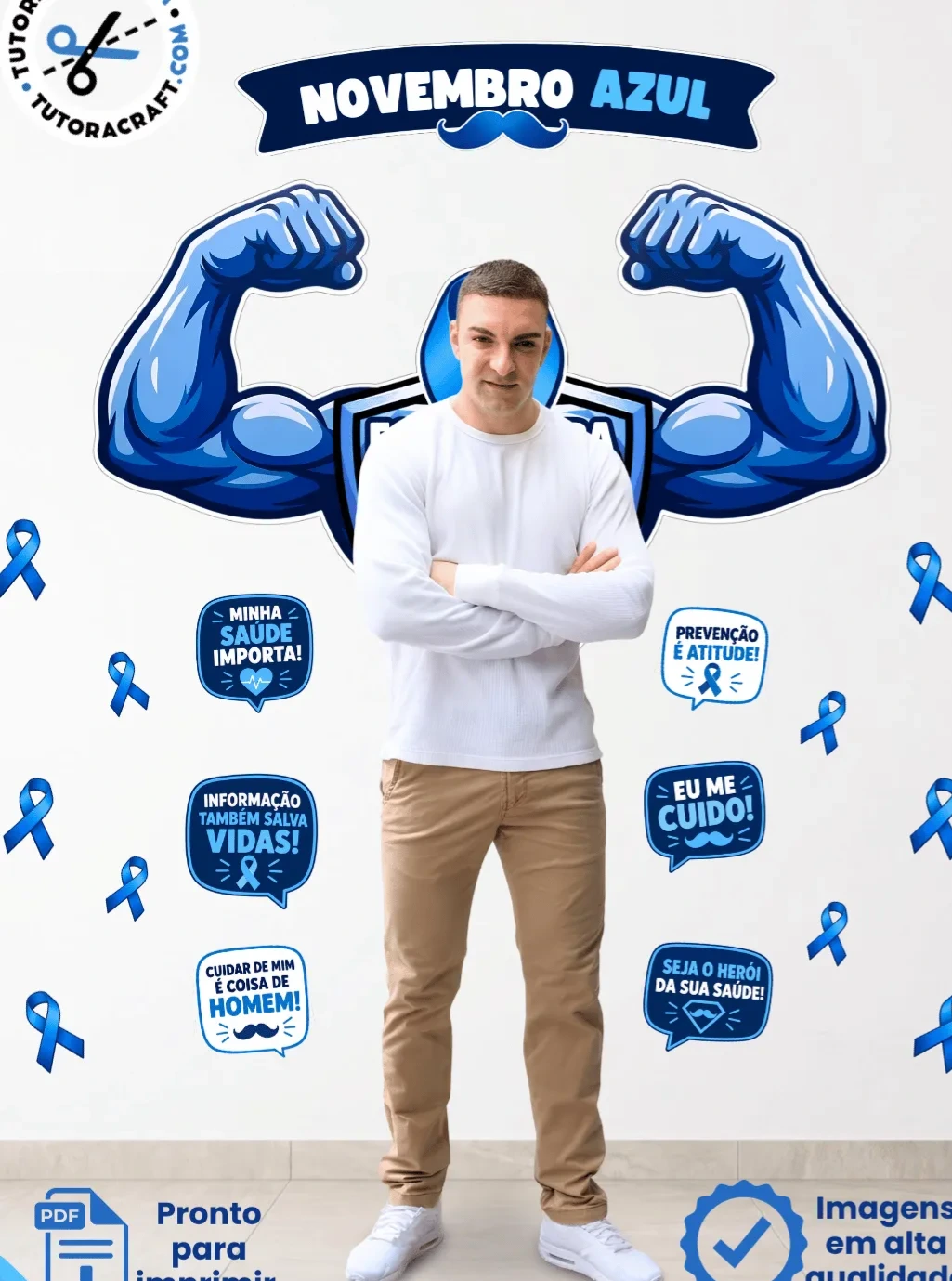 Painel Braços Fortes Novembro Azul