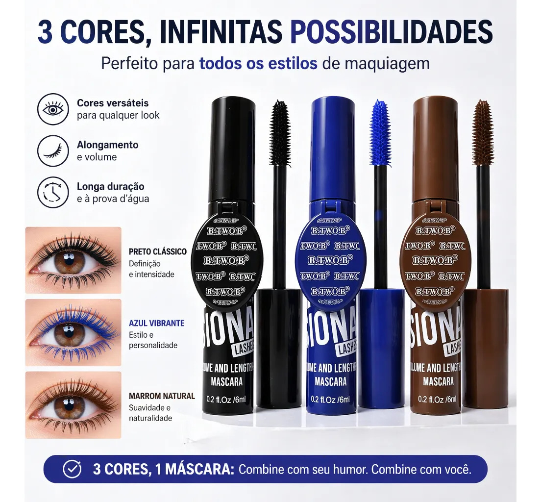 Máscara De Cílios Cílios Espessos E Curvados BTB-202