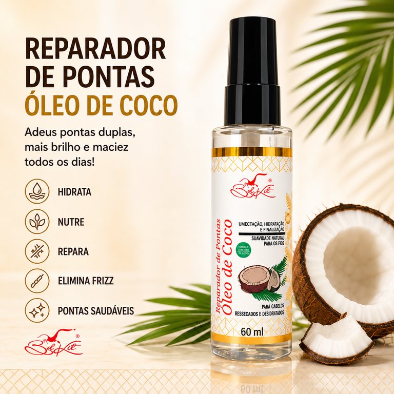 Reparador de Pontas Óleo de Coco Belkit 60ml