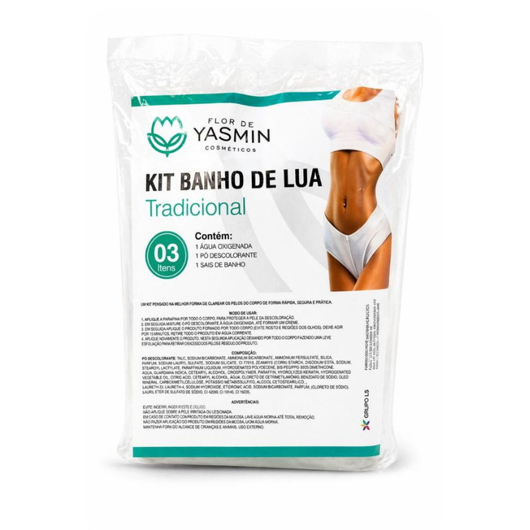 KIT BANHO DE LUA TRADICIONAL YASMIN COSMETICOS 3 ITENS