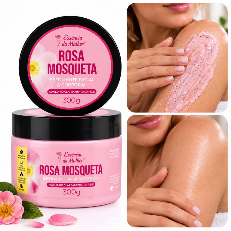 Esfoliante Rosa Mosqueta 300g - Essência da Mulher
