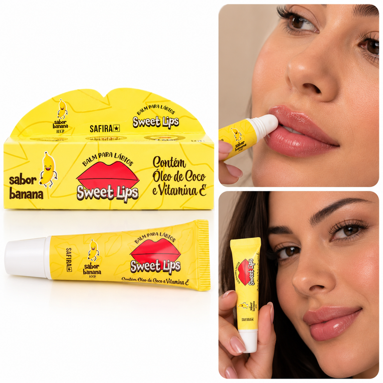 Balm para Lábios Sweet Lips Banana - Safira