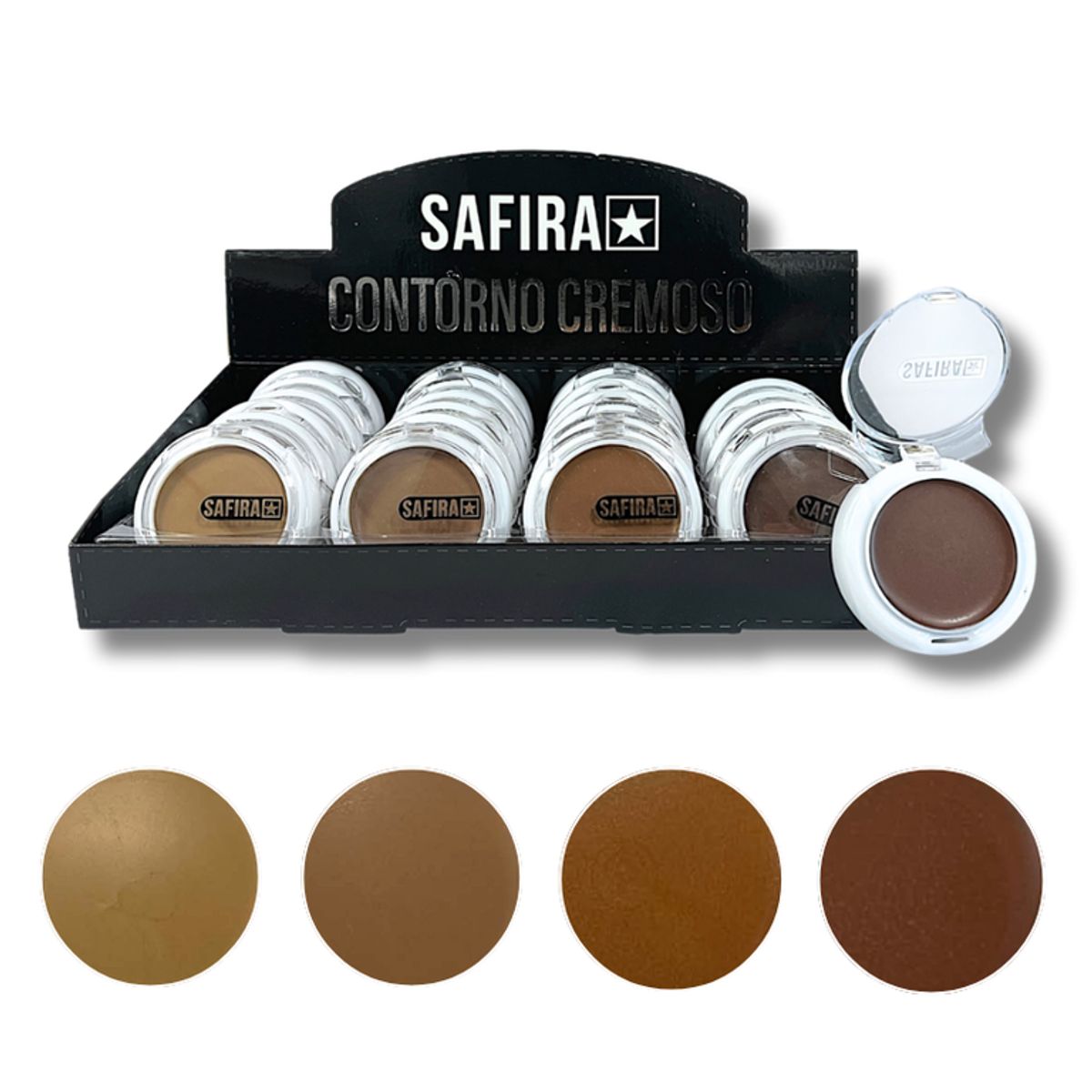 BOX - CONTORNO MINI CREMOSO SAFIRA LINHA BASIC - 24 UNIDADES