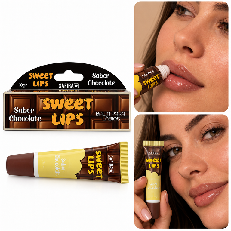 Balm para Lábios Sweet Lips Chocolate - Safira