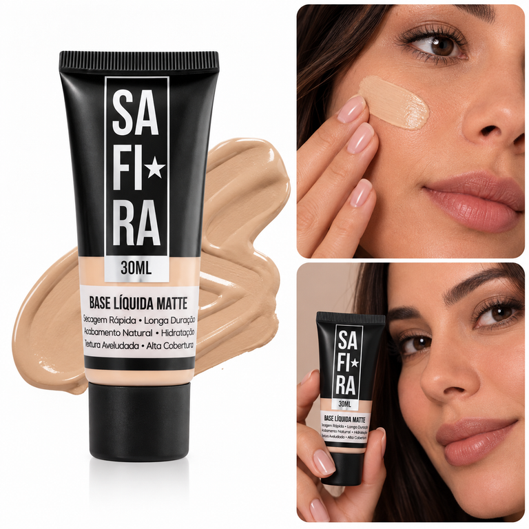 Base Líquida Matte Safira Linha Basic N 01 Clara BS68099