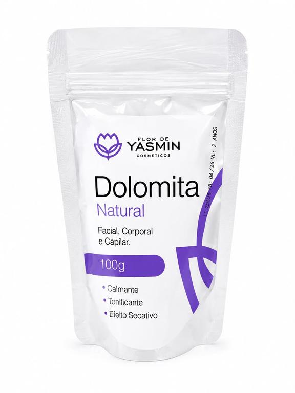 Dolomita Natural em Pó para Máscara Facial e Cuidados com a Pele 100g – Flor de Yasmin