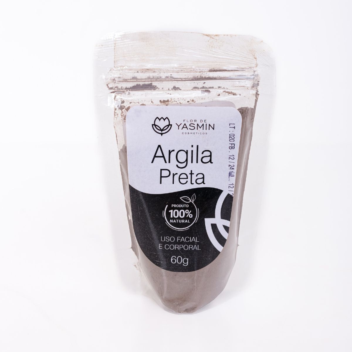 ARGILA PRETA 60G FLOR DE YASMIN COSMETICOS