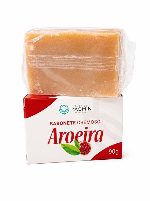 Sabonete Cremoso de Aroeira para Cuidados com a Pele 90g – Flor de Yasmin