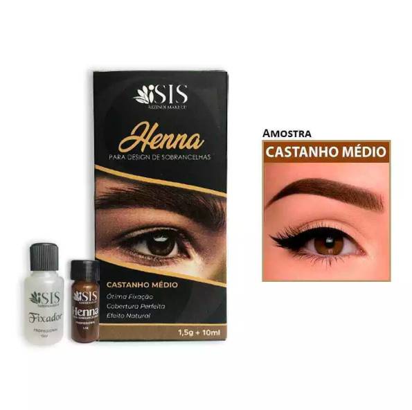 Henna para Sobrancelha Isis Make Up - Castanho Médio
