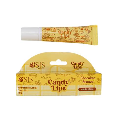 Candy Lips Gloss Chocolate Branco Isis Make Up - Espelhado