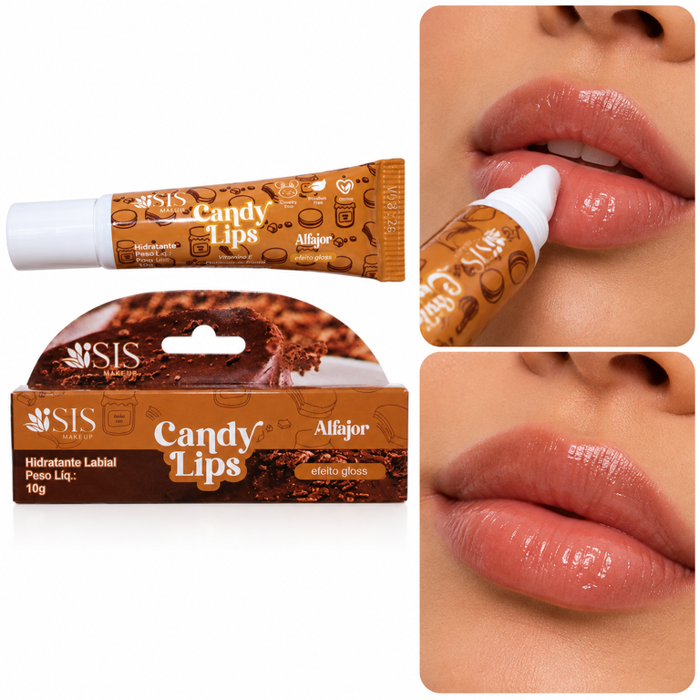 Candy Lips Gloss Alfajor Isis Make Up - Hidratação 10g