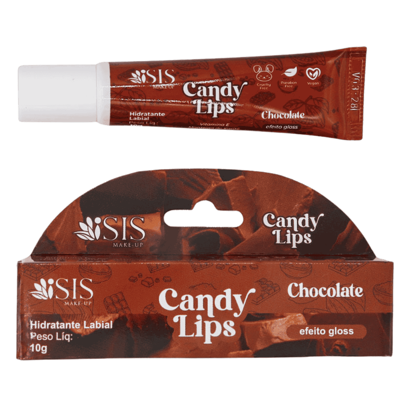 Candy Lips Gloss Chocolate Isis Make Up - Brilho Espelhado