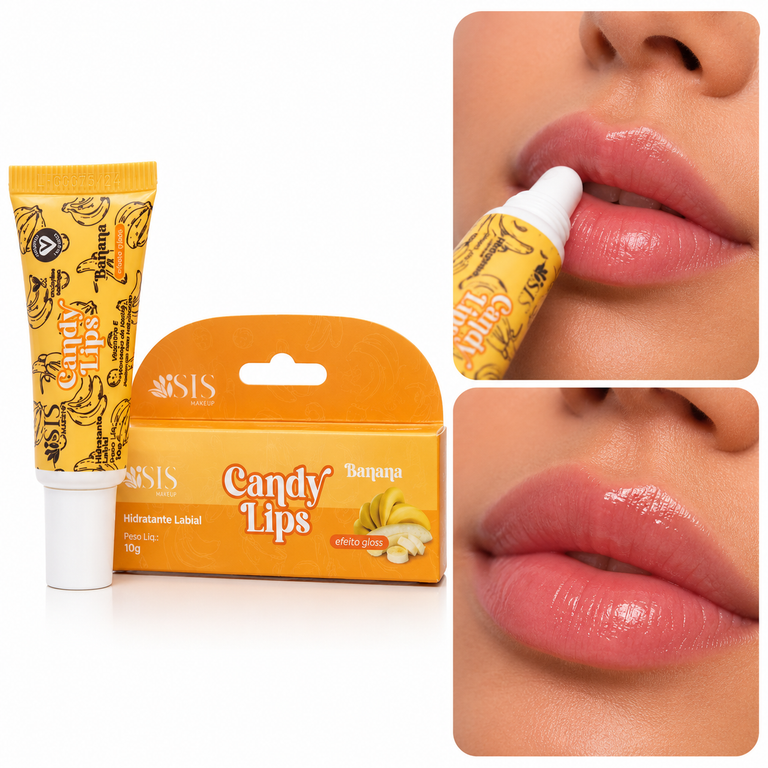 Candy Lips Gloss Banana Isis Make Up - Hidratante Vegano