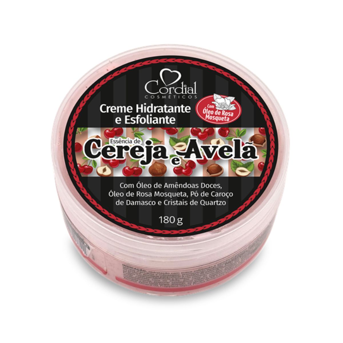 Creme Hidratante Esfoliante Cereja e Avelã 180g - CORDIAL