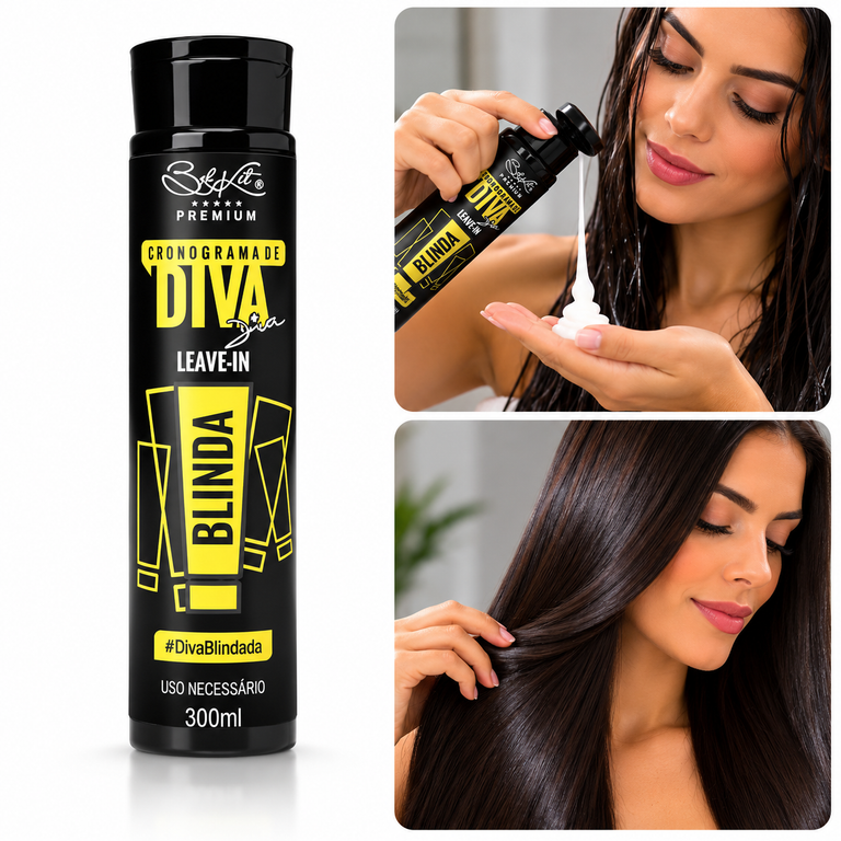 Leave-in Blinda Cronograma de Diva Belkit Frizz 300ml