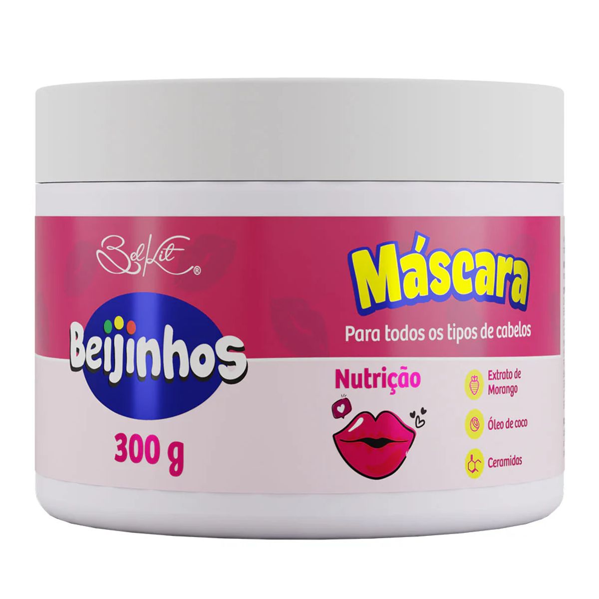 Máscara Capilar Belkit Beijinhos Morango 300g