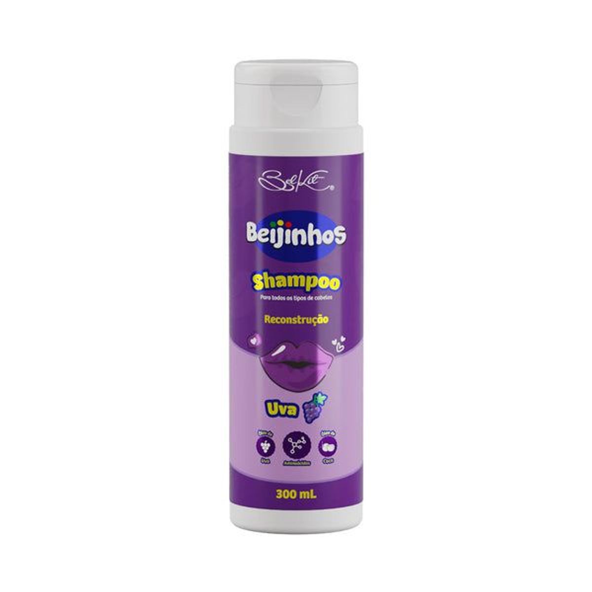 Shampoo Belkit Beijinhos Uva Hidratação 300ml