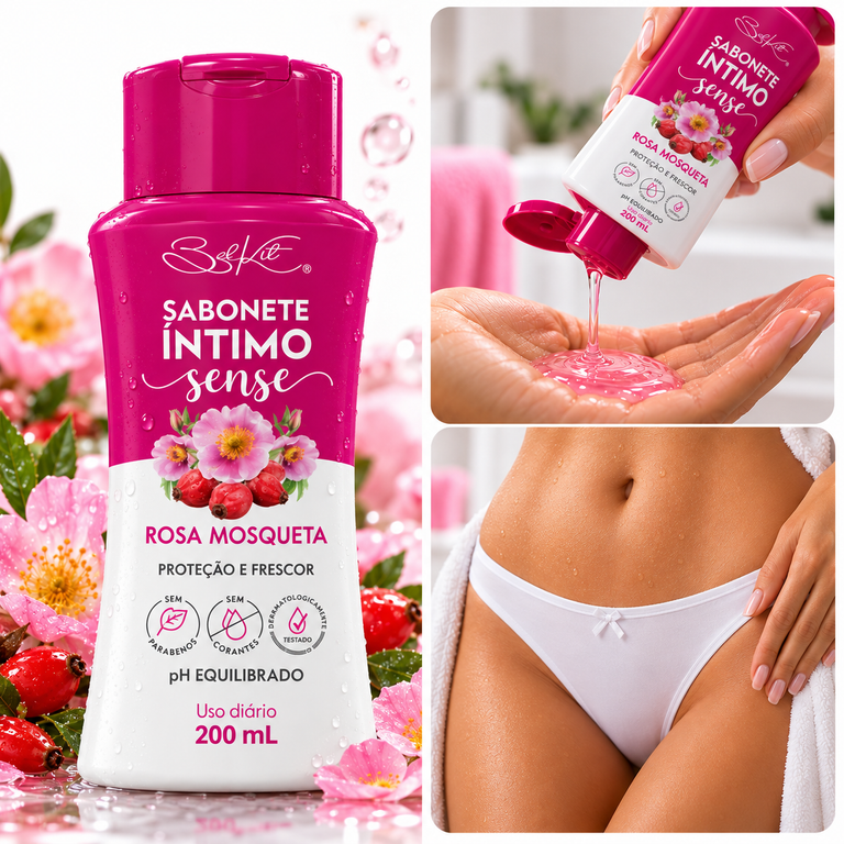 Sabonete Íntimo Sense Belkit Rosa Mosqueta 200ml