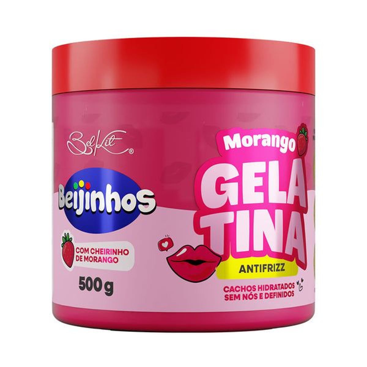 Gelatina Capilar Belkit Antifrizz Morango 500g