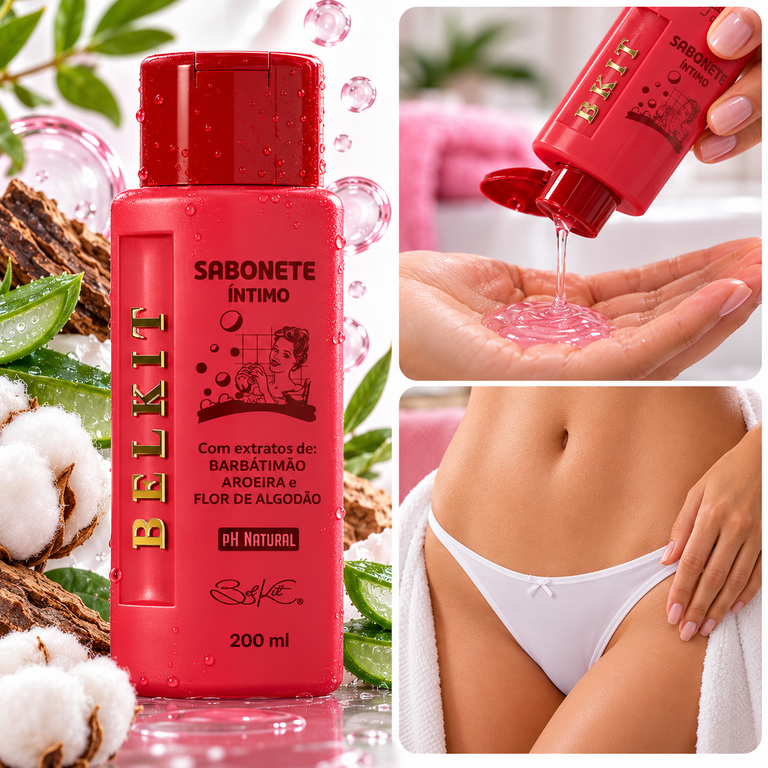 Sabonete Íntimo Belkit Barbatimão Aroeira Algodão 200ml