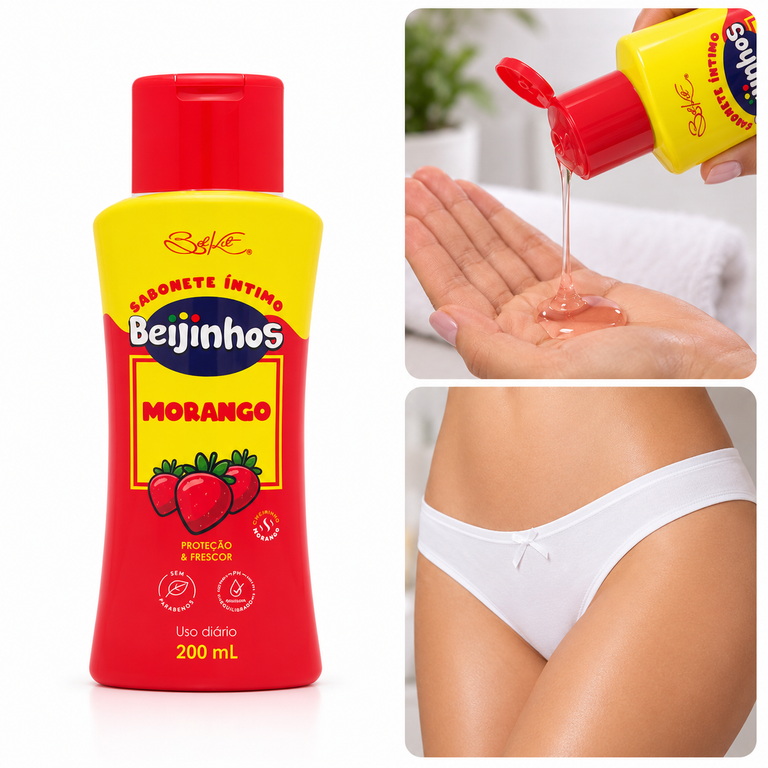 Sabonete Íntimo Belkit Morango Frescor 200ml