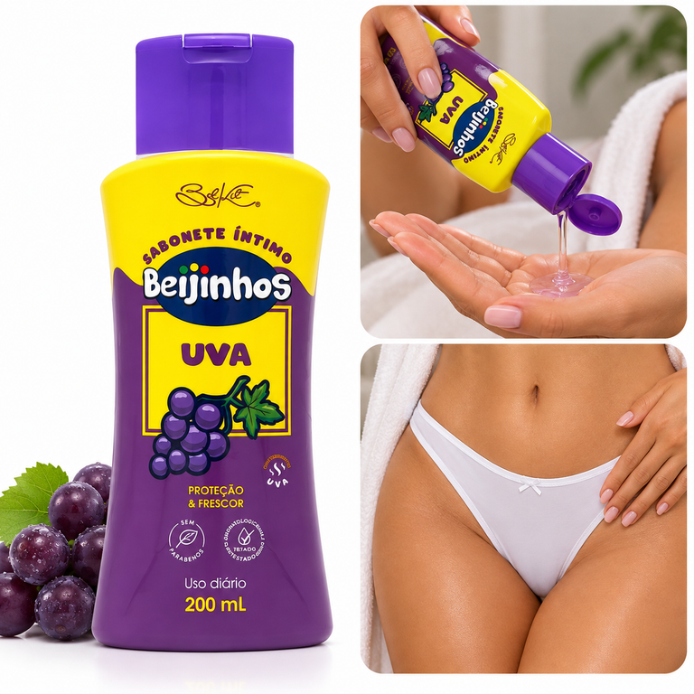 Sabonete Íntimo Belkit Uva Frescor e Bem-Estar 200ml