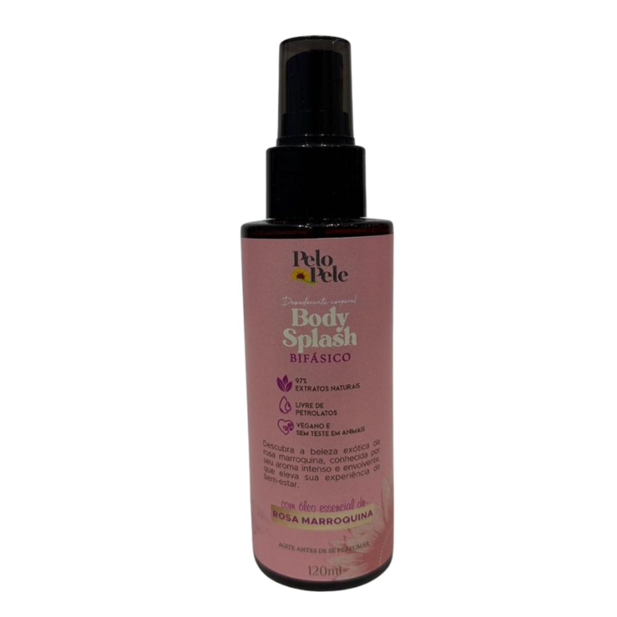 Body Splash Pelo e Pele Rosa Marroquina 120ml - Perfume Corporal