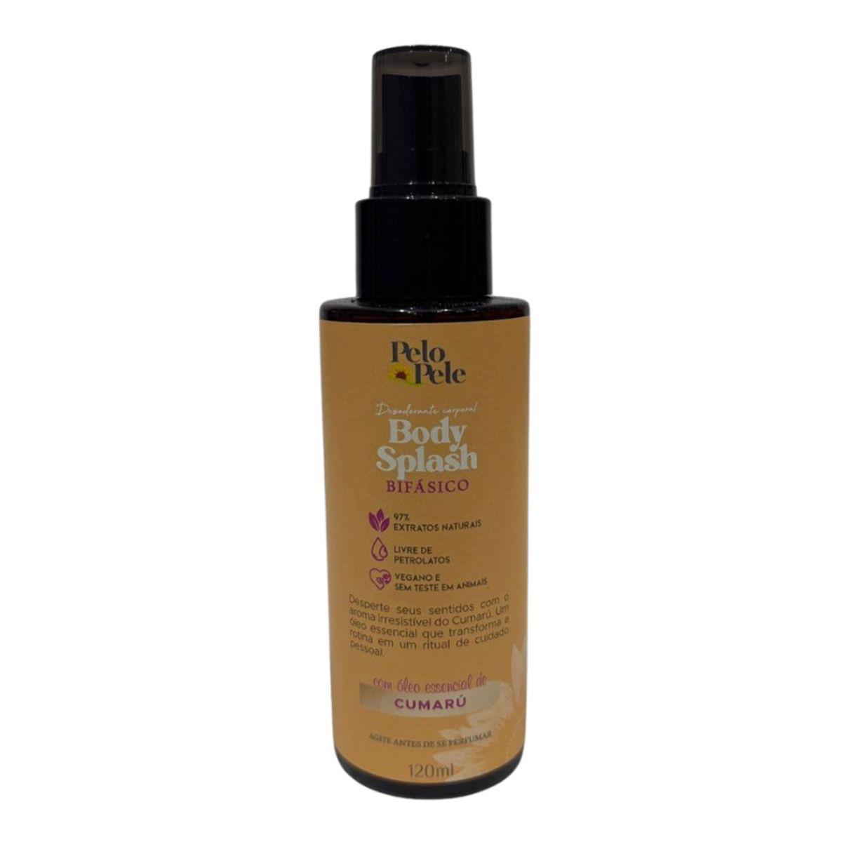 Body Splash Pelo e Pele Cumaru 120ml - Fragrância Exótica