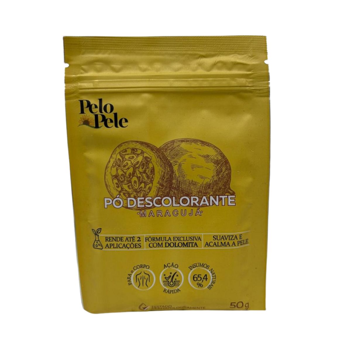 Pó Descolorante Corporal Pelo e Pele Maracujá 50g - Efeito Calmante