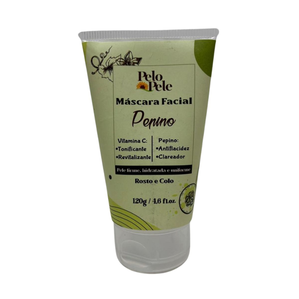 Máscara Facial Pelo e Pele Pepino 120g - Limpeza Profunda