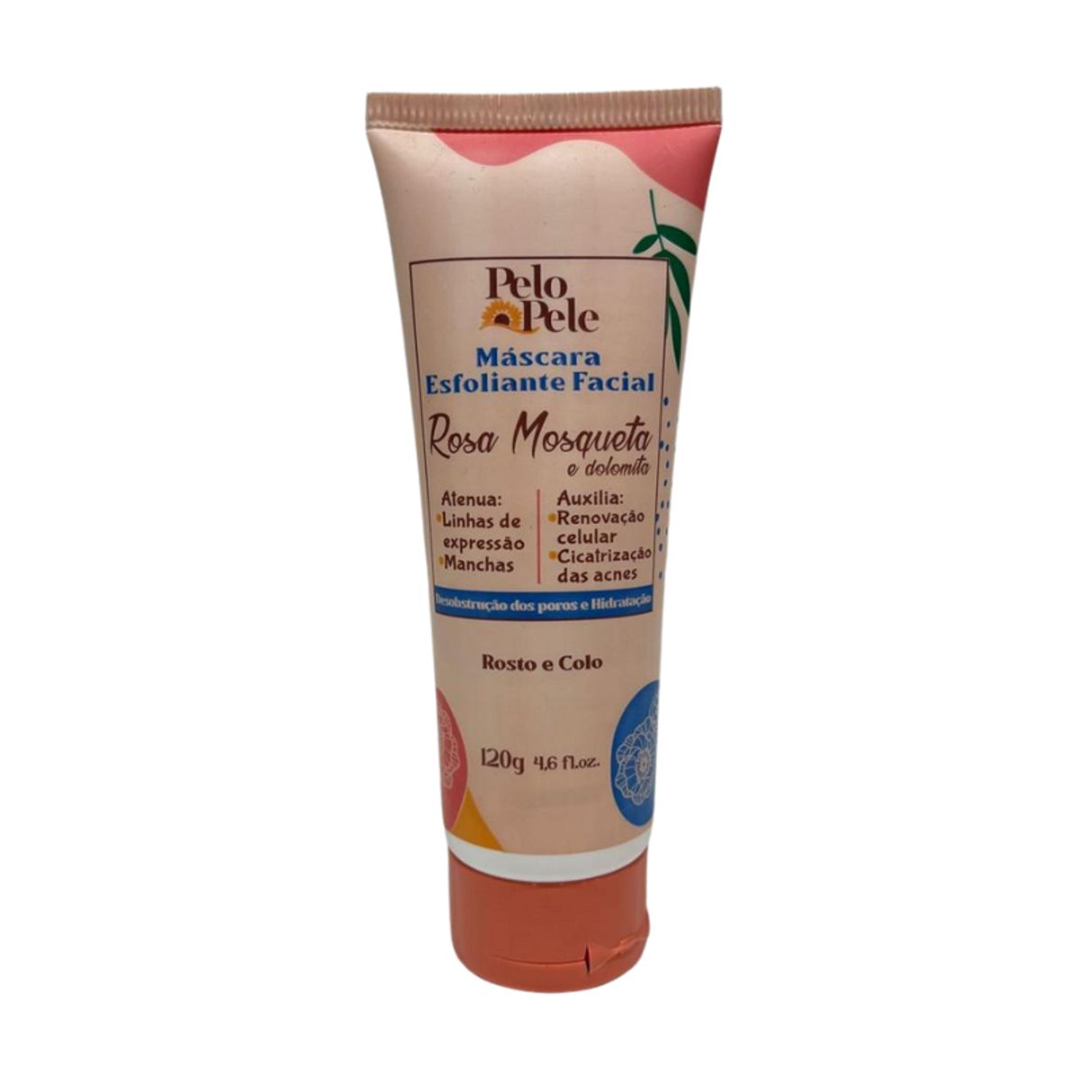 Máscara Esfoliante Facial Pelo e Pele Rosa Mosqueta 120g