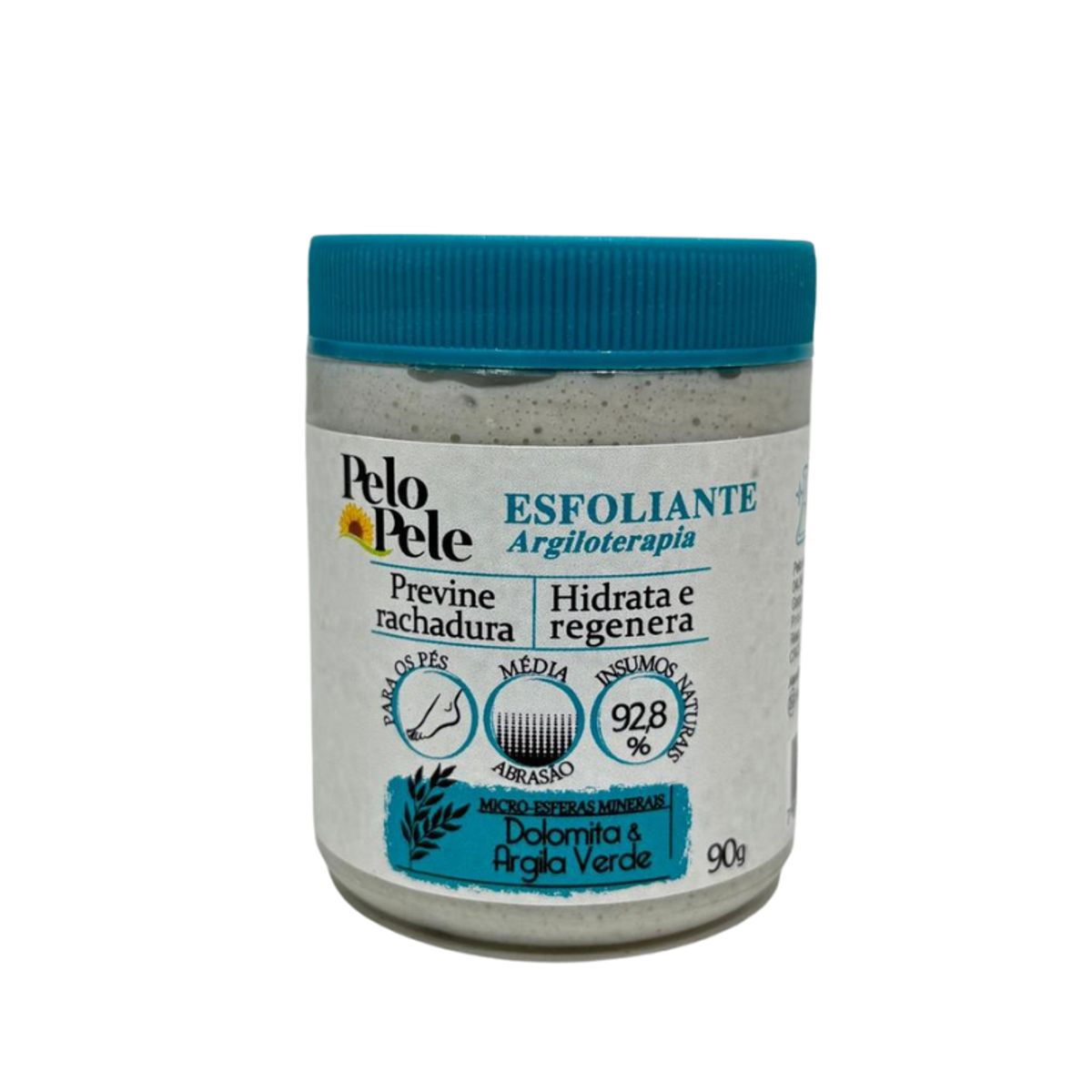 Esfoliante Para Pés Pelo e Pele Argila Verde 90g - Para Maciez
