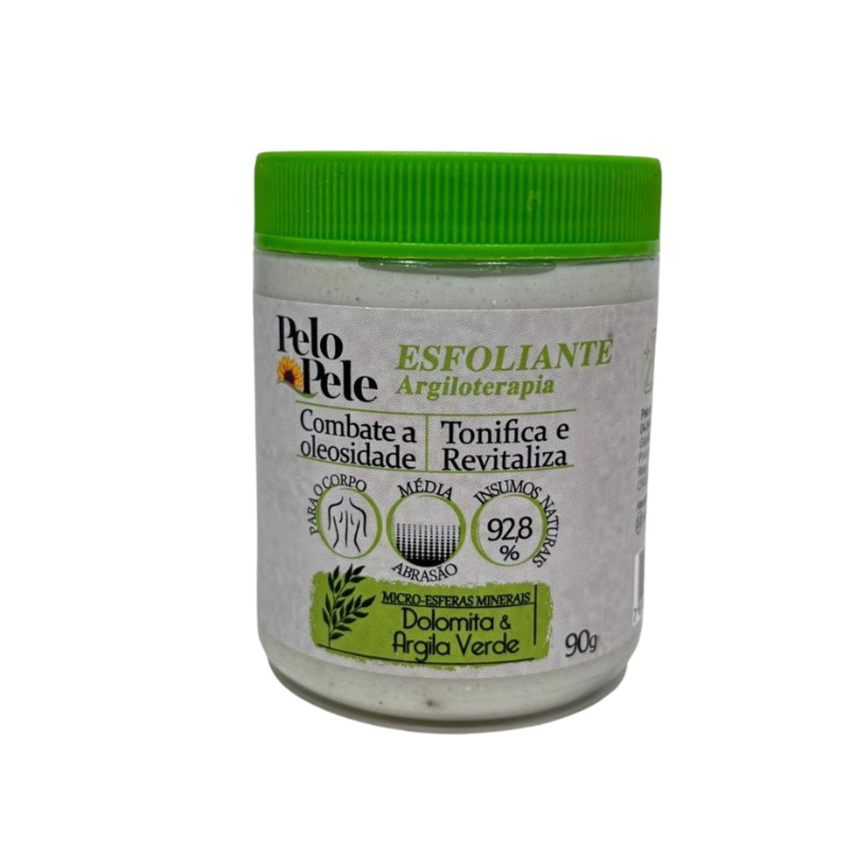 Esfoliante Corporal Pelo e Pele Argila Verde 90g - Para Peles Sensíveis