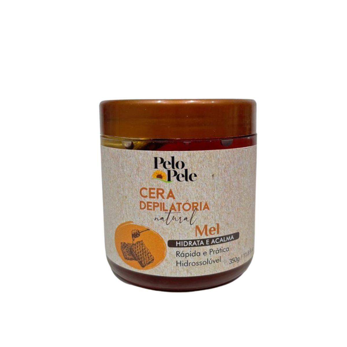 Cera Depilatória Natural Pelo e Pele Mel 350g - Com Hidratação
