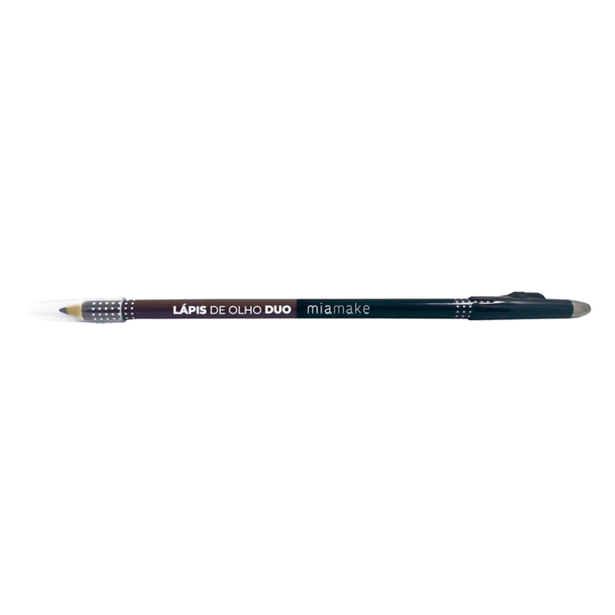LAPIS DE OLHO DUO PRETO E MARROM COM APONTADOR - MIA MAKE