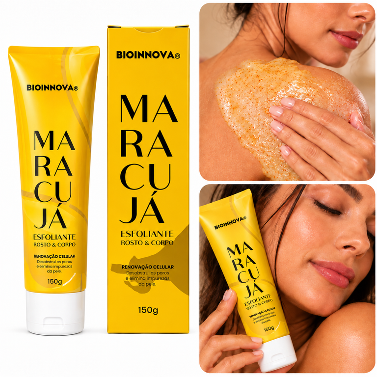 Esfoliante Rosto e Corpo Maracujá 150g Bioinnova