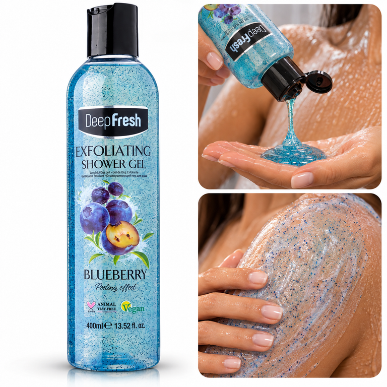 Deep Fresh Exfoliating Shower Gel Blueberry 400 ml