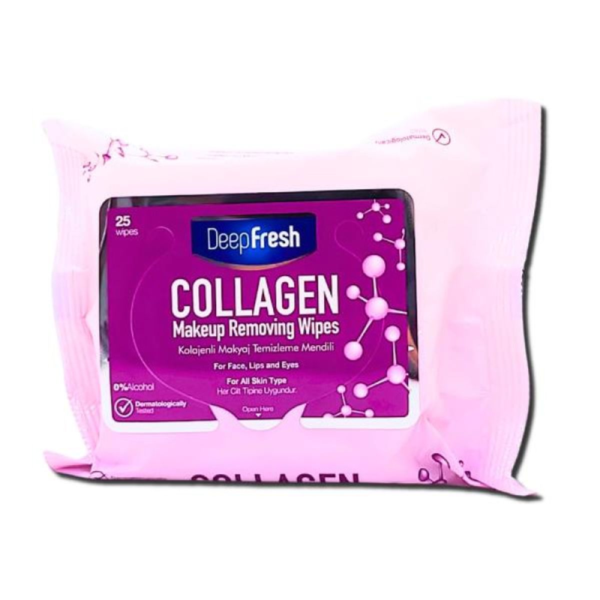 DEEP FRESH COLLAGEN MAKE UP REMOVER WIPES 25 UN