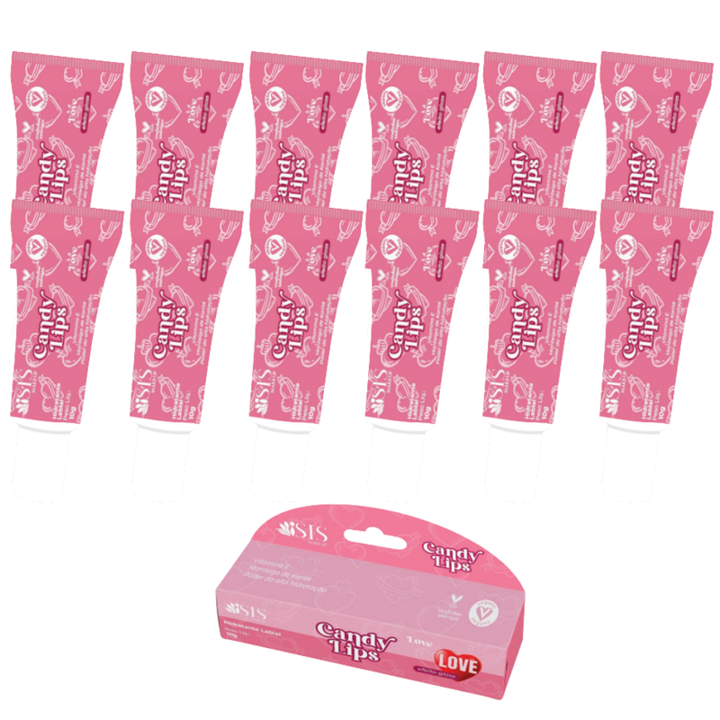 BOX - CANDY LIPS EFEITO GLOSS LOVE ISIS - 12 UNIDADES