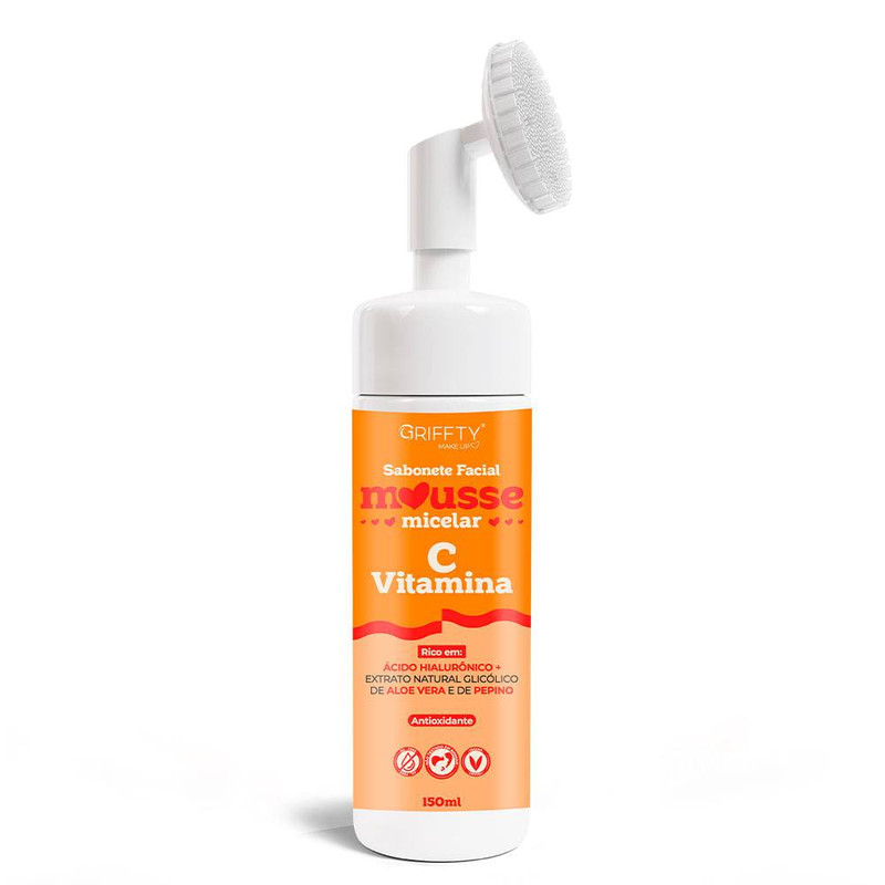 SABONETE MOUSSE MICELAR VITAMINA C - 150 ML- GRIFFTY MAKEUP