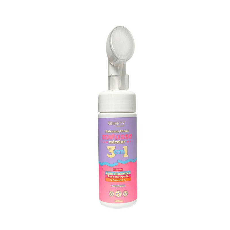 SABONETE MOUSSE MICELAR 3 EM 1 - 150 ML - GRIFFTY MAKEUP