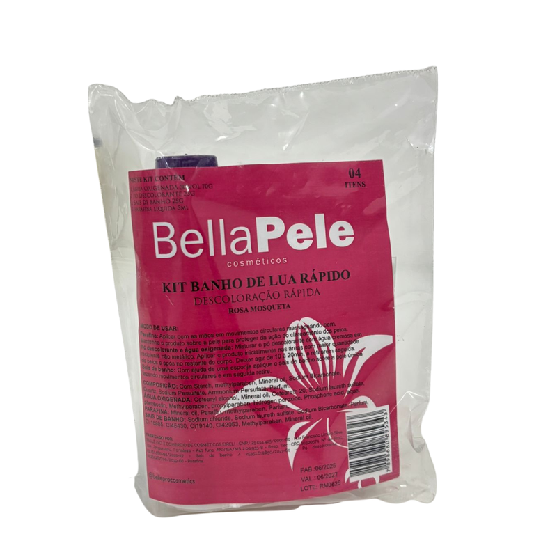 KIT BANHO DE LUA 4 ITENS ROSA MOSQUETA