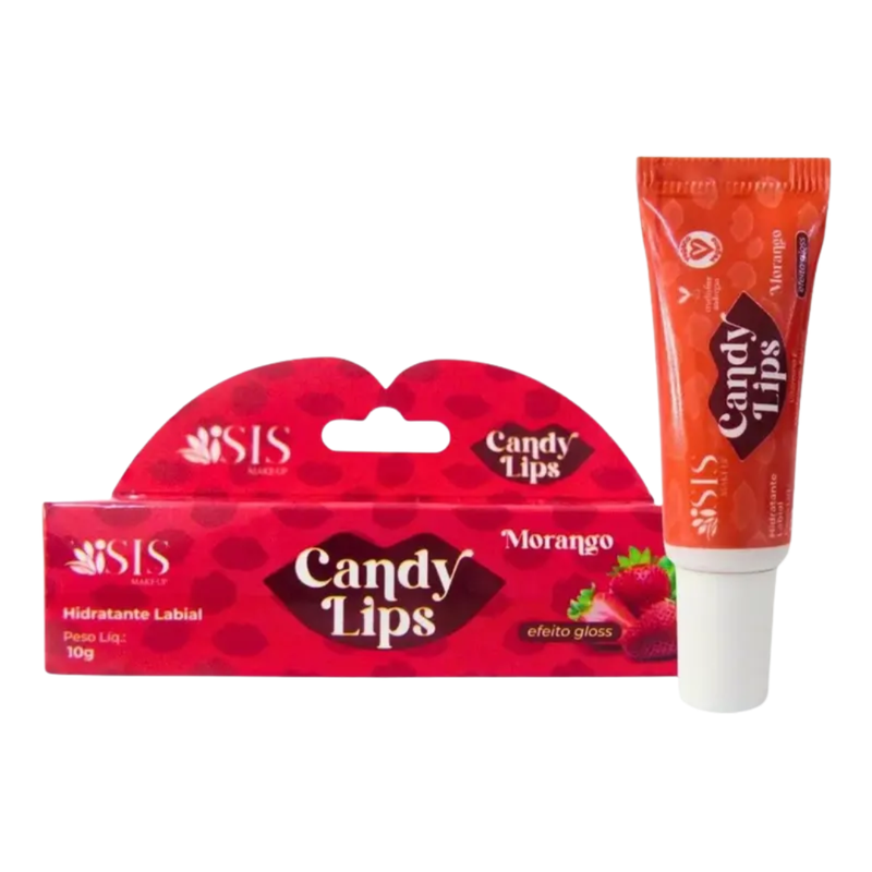 CANDY LIPS EFEITO GLOSS MORANGO ISIS