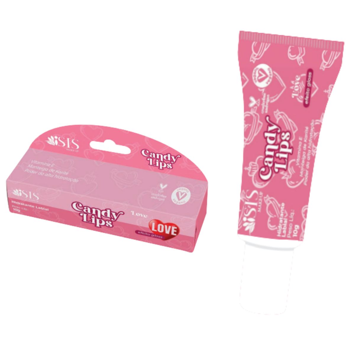 Candy Lips Gloss Love Isis Make Up - Hidratante Cruelty Free