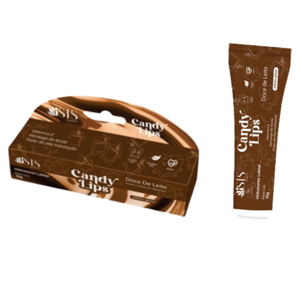 Candy Lips Gloss Doce de Leite Isis Make Up - Hidratante