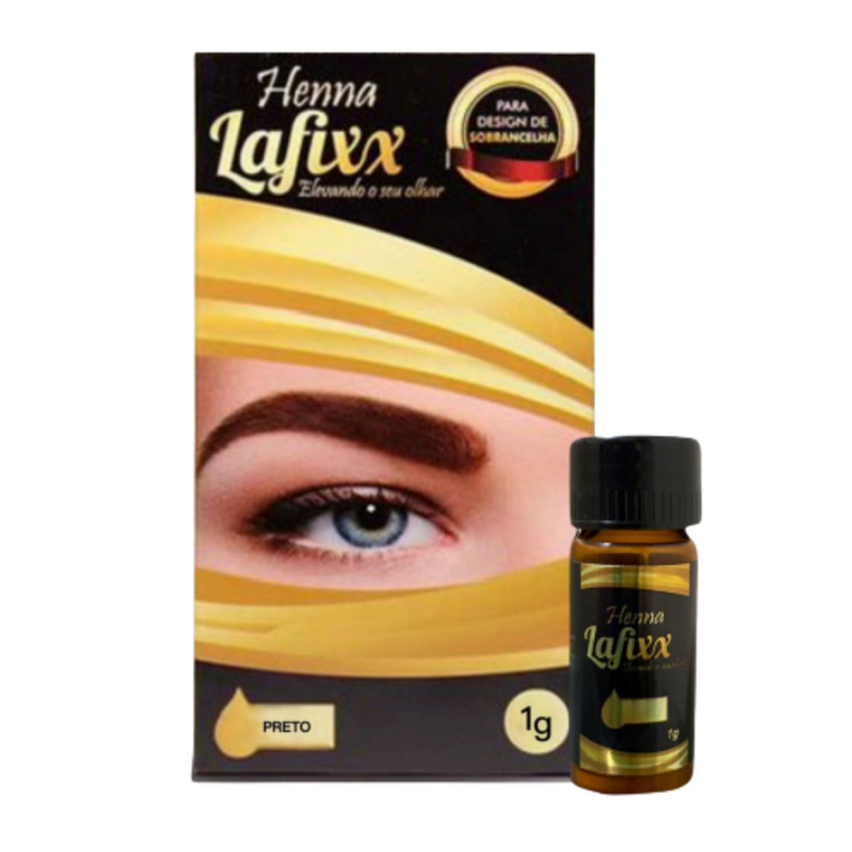 HENNA PARA SOBRANCELHA LAFIXX PRETO 1G
