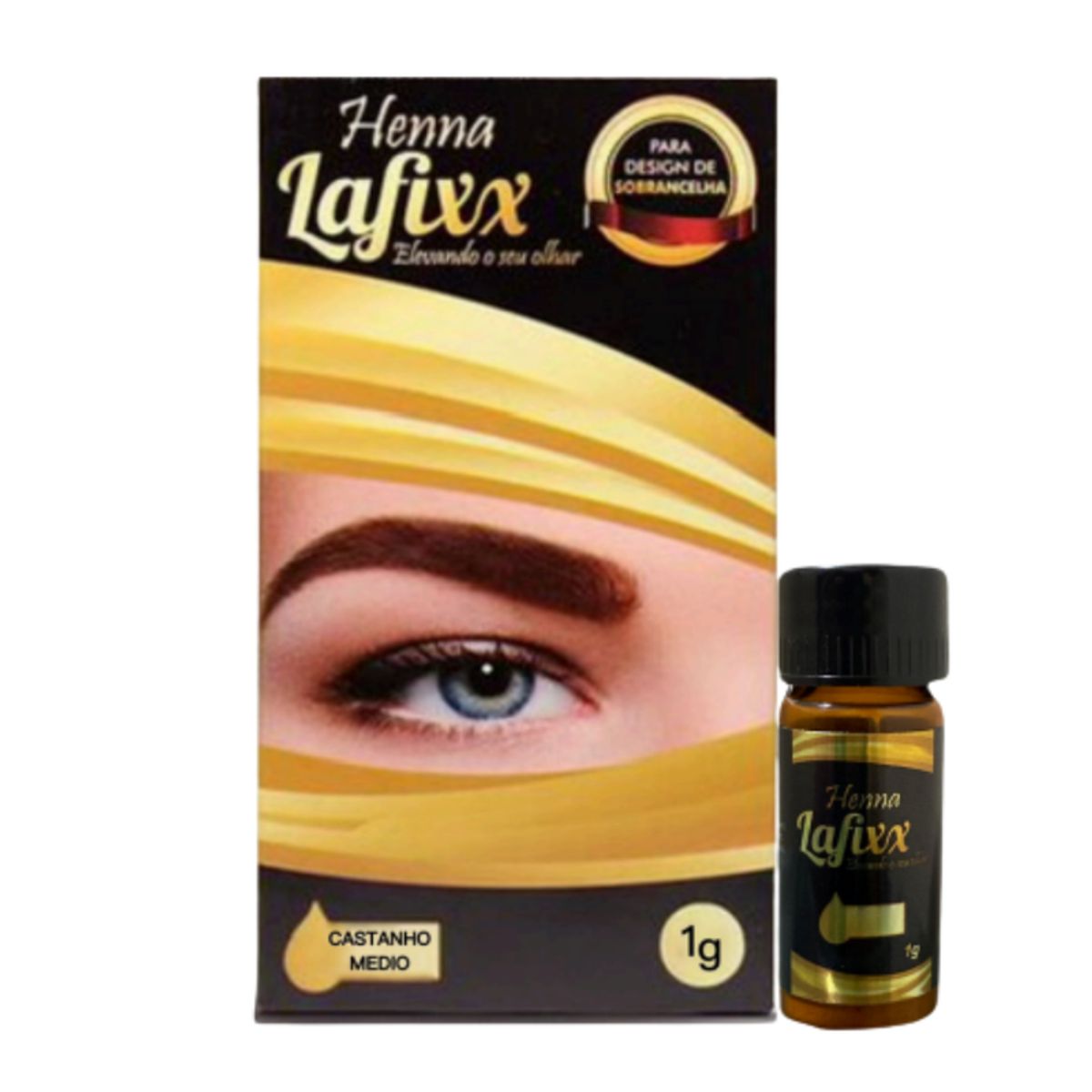 HENNA PARA SOBRANCELHA LAFIXX CASTANHO MEDIO 1G